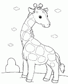 coloring picture of baby giraffe