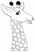 coloring picture of giraffe head