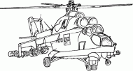 coloring picture of Army helicopter