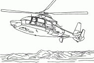 coloring picture of Helicopter rescue at sea