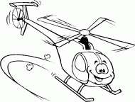 coloring picture of helicopter that is turning