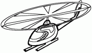 coloring picture of helicopter with rotors that rotate