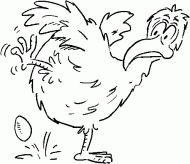coloring picture of chicken that lay an egg