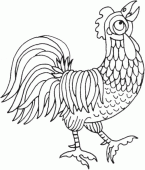 coloring picture of cock