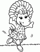 coloring picture of a child hippopotamus who dances