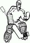 coloring picture of goalie