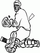 coloring picture of goaltender