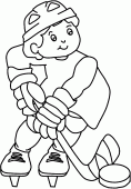 coloring picture of ice hockey