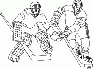 coloring picture of two players of Hockey