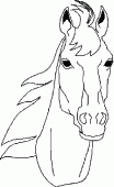coloring picture of horse s head