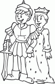 coloring picture of King and Queen