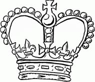 coloring picture of crown with jewels