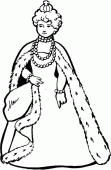coloring picture of the queen mother