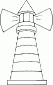 coloring picture of lighthouse which lights the boats the night