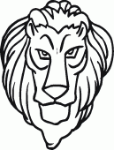 coloring picture of head of a lion