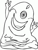 coloring picture of monster BOB