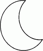 coloring picture of drawing of a moon s crescent