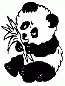 coloring picture of panda eats sheets