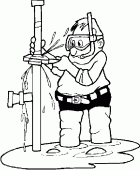 coloring picture of plumber is a true job