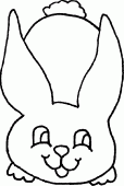 coloring picture of hare with big ears