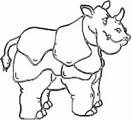 coloring picture of picture of rhinoceros