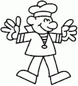 coloring picture of sailor