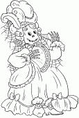 coloring picture of skeleton of a marchioness