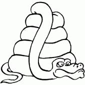 coloring picture of wrapped around snake
