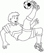 coloring picture of bicycle kick