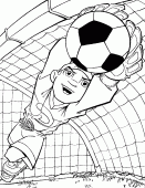 coloring picture of goalkeeper