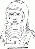 coloring picture of astronaut