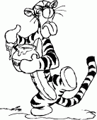 coloring picture of picture Tigger