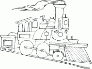 coloring picture of locomotive typical of 19th century American practice