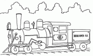 coloring picture of railway vehicle
