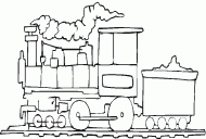 coloring picture of steam locomotive with coal