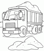 coloring picture of ground truck