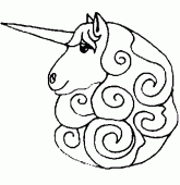 coloring picture of unicorn head 2