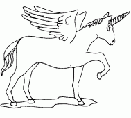 coloring picture of unicorn with wings