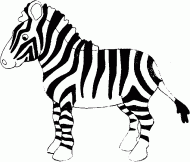coloring picture of single zebra