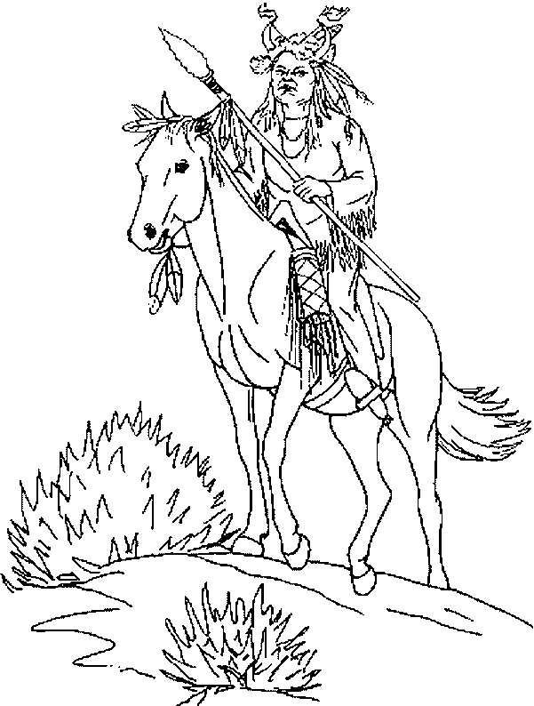 american indian on a horse