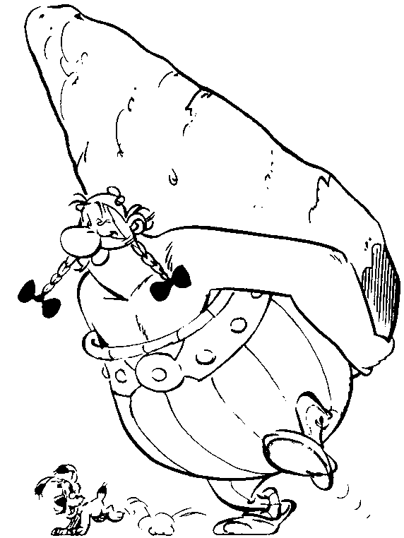 Obelix carry a menhir