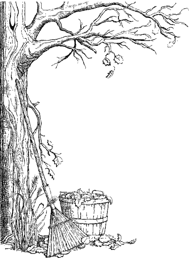 tree and a leaf basket