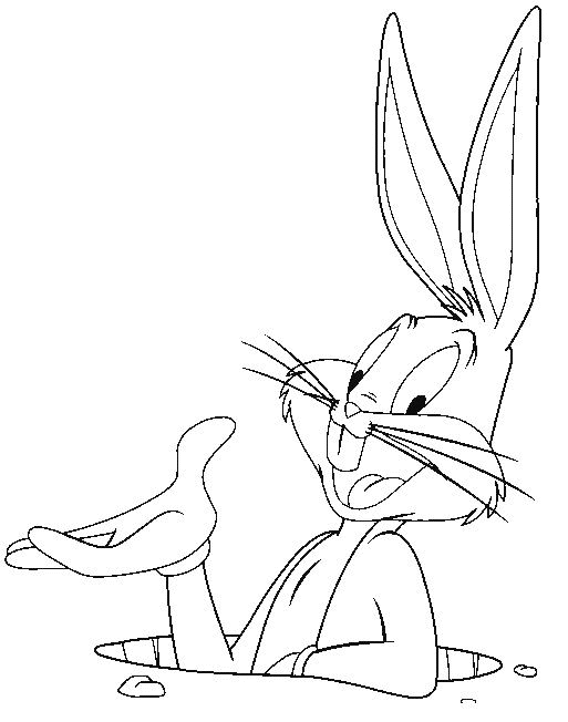 Bugs Bunny is in a rabbit hole