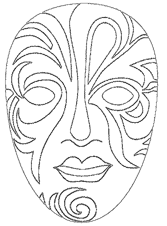 Coloring mask to hide its face picture