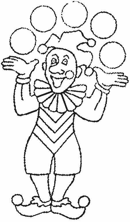 a clown is juggling