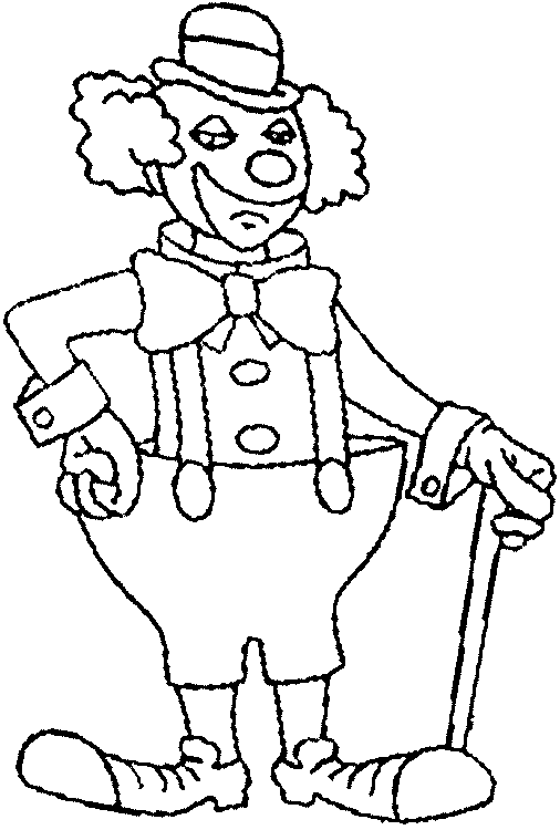 clown coloring picture