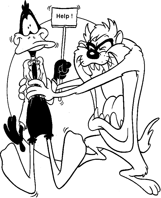 Daffy needs help with TAZ