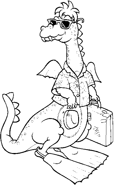 dragon is going to the beach