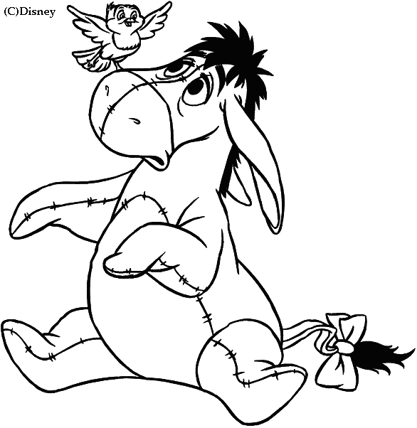 Eeyore with a bird