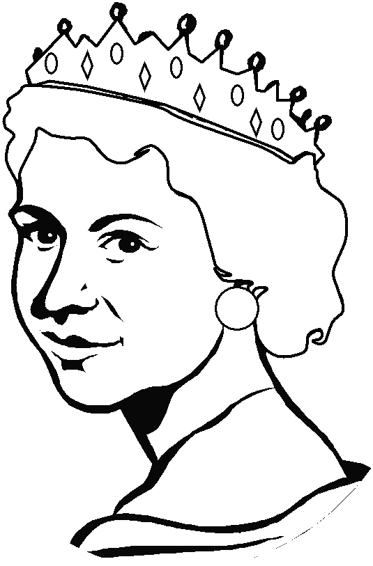Queen Elizabeth II with her crown